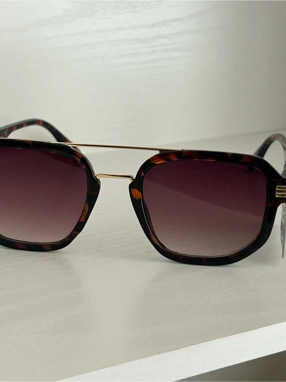 House of Harlow 1960 Tortoise Frame Sunglasses with Brown Gradient Lenses